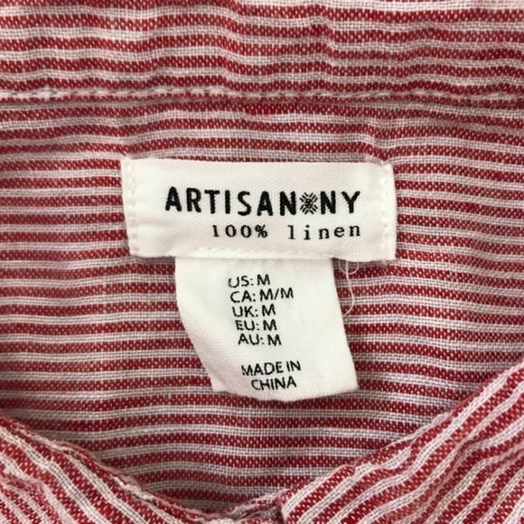Linen Striped Button Down Top - Picture 4 of 6